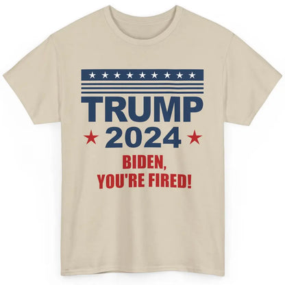 Retro US Flag Trump 2024 Return Biden You're Fired Patriot Classic Unisex T-Shirt