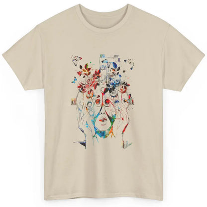 Cute Floral Phoropter Woman Optometrist Eye Anatomy Optician Classic Unisex T-Shirt