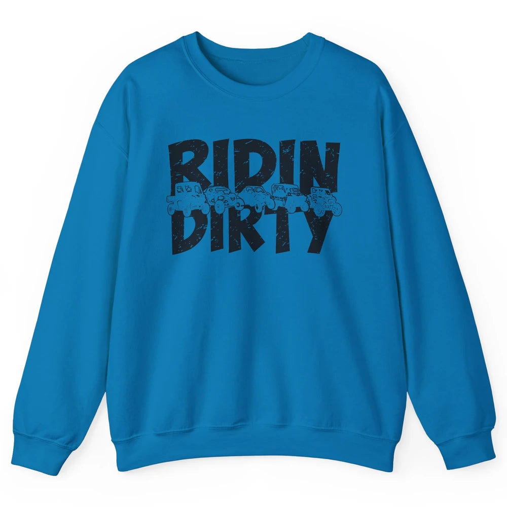 Retro UTV SXS Rider Riding Dirty ATV Offroad Riding SXS Life Unisex Crewneck Sweatshirt