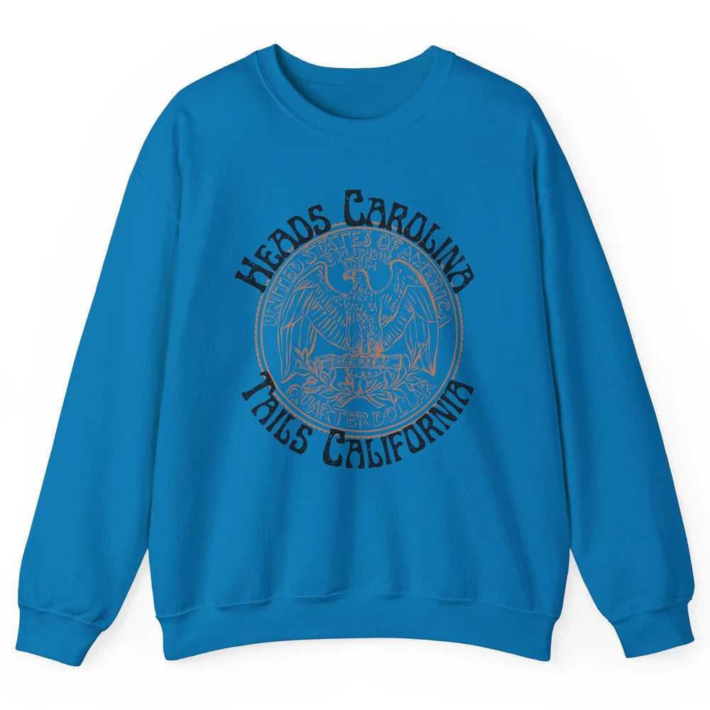 Vintage Heads Carolina Tail California US Western Country Unisex Crewneck Sweatshirt