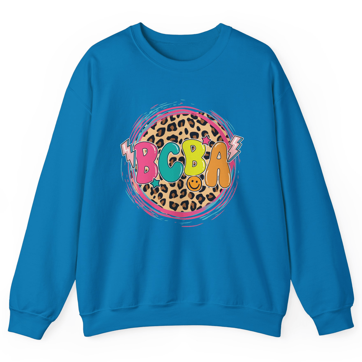 Board Certified Behavior Analyst BCBA Leopard ABA Therapist Unisex Crewneck Sweatshirt