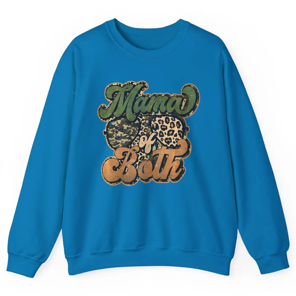 Western Country Mama Of Both Camo Sunglasses Leopard Vintage Unisex Crewneck Sweatshirt