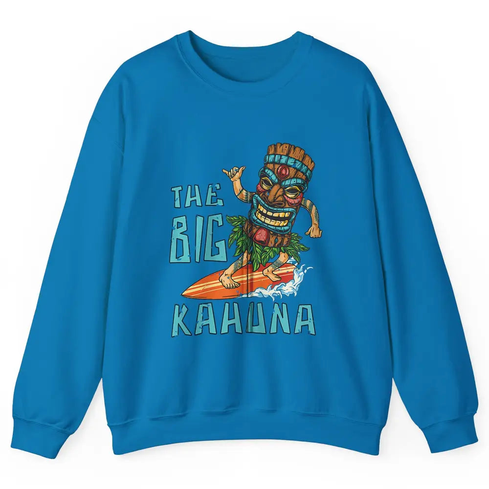 Tiki Big Kahuna Surfer Tropical Hawaii Aloha Paradise Beach Unisex Crewneck Sweatshirt