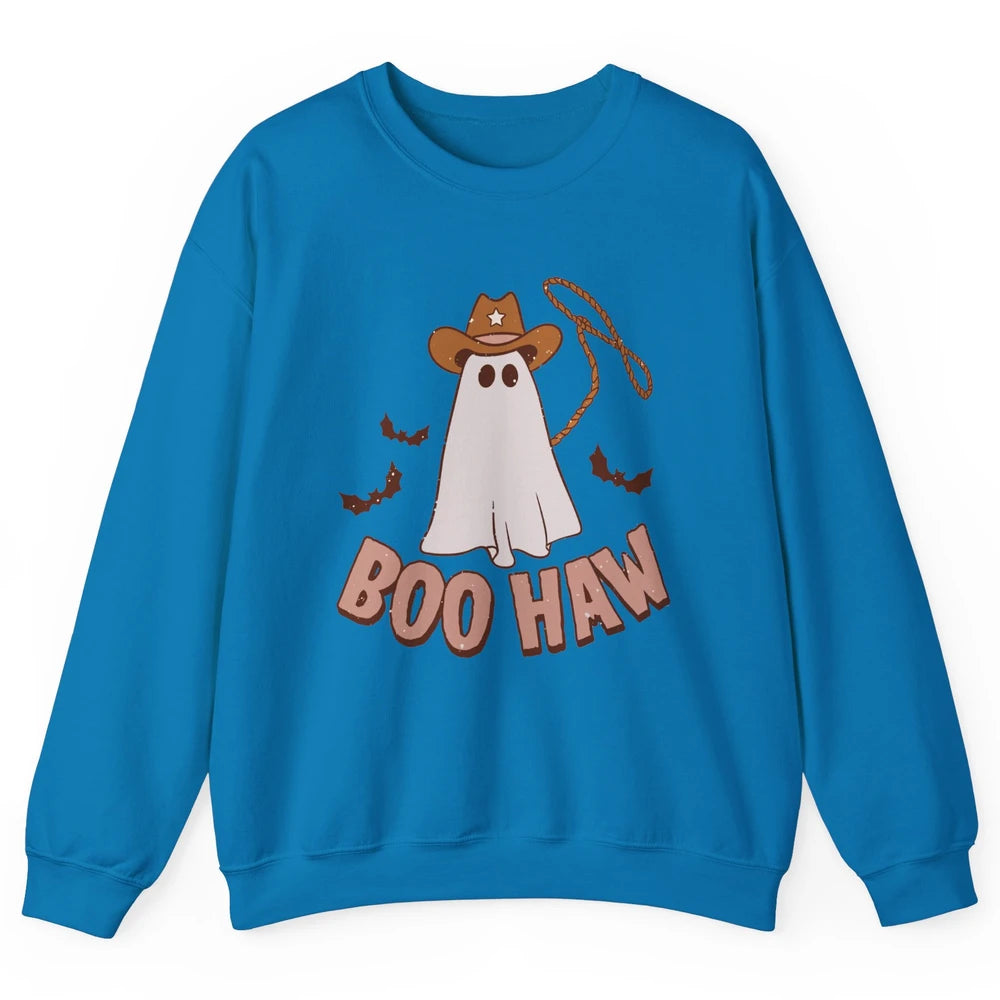 Funny Cowboy Ghost Yeehaw Halloween Western Country Cowboy Unisex Crewneck Sweatshirt