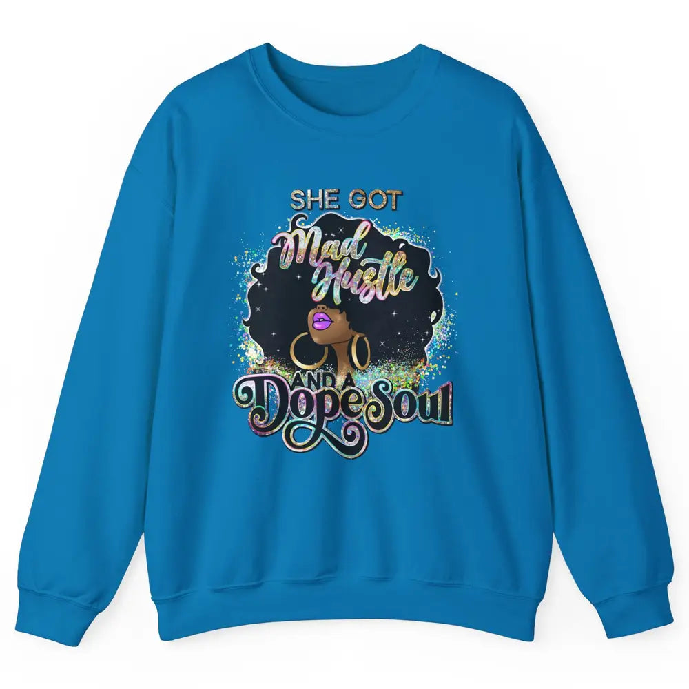 Black Girl She Got A Dope Soul Afro Women Christian Belief Unisex Crewneck Sweatshirt