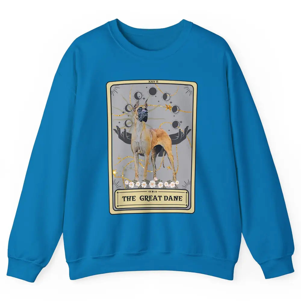 The Great Dane Tarot Card Great Dane Mom Halloween Dog Mom Unisex Crewneck Sweatshirt