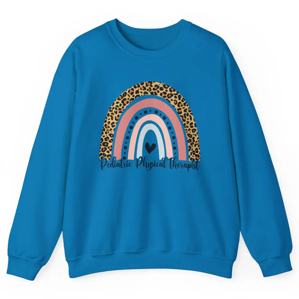 Retro Pediatric Physical Therapy Rainbow Physical Therapist Unisex Crewneck Sweatshirt