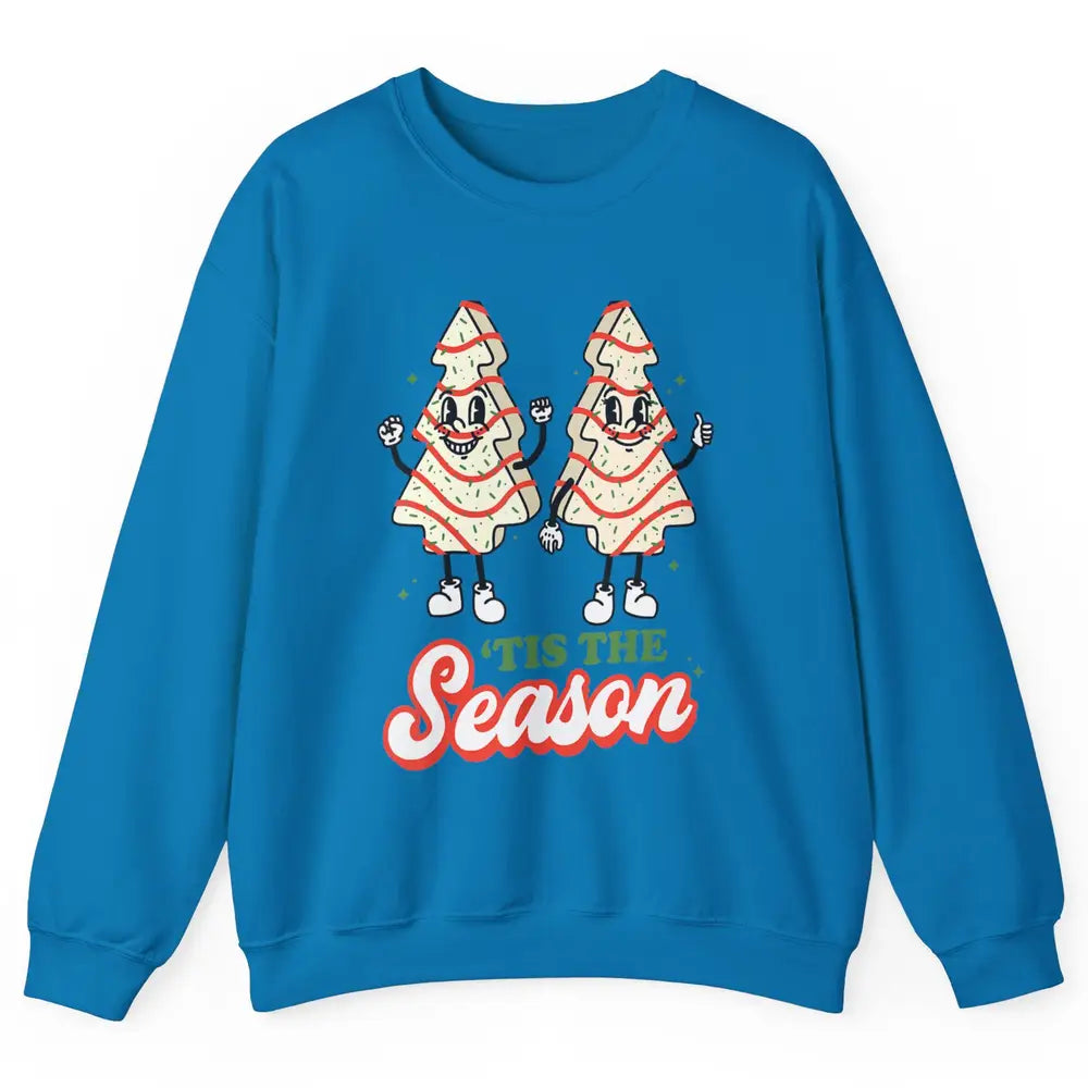 Merry Christmas Little Tis The Season Xmas Tree Cookies Snow Unisex Crewneck Sweatshirt