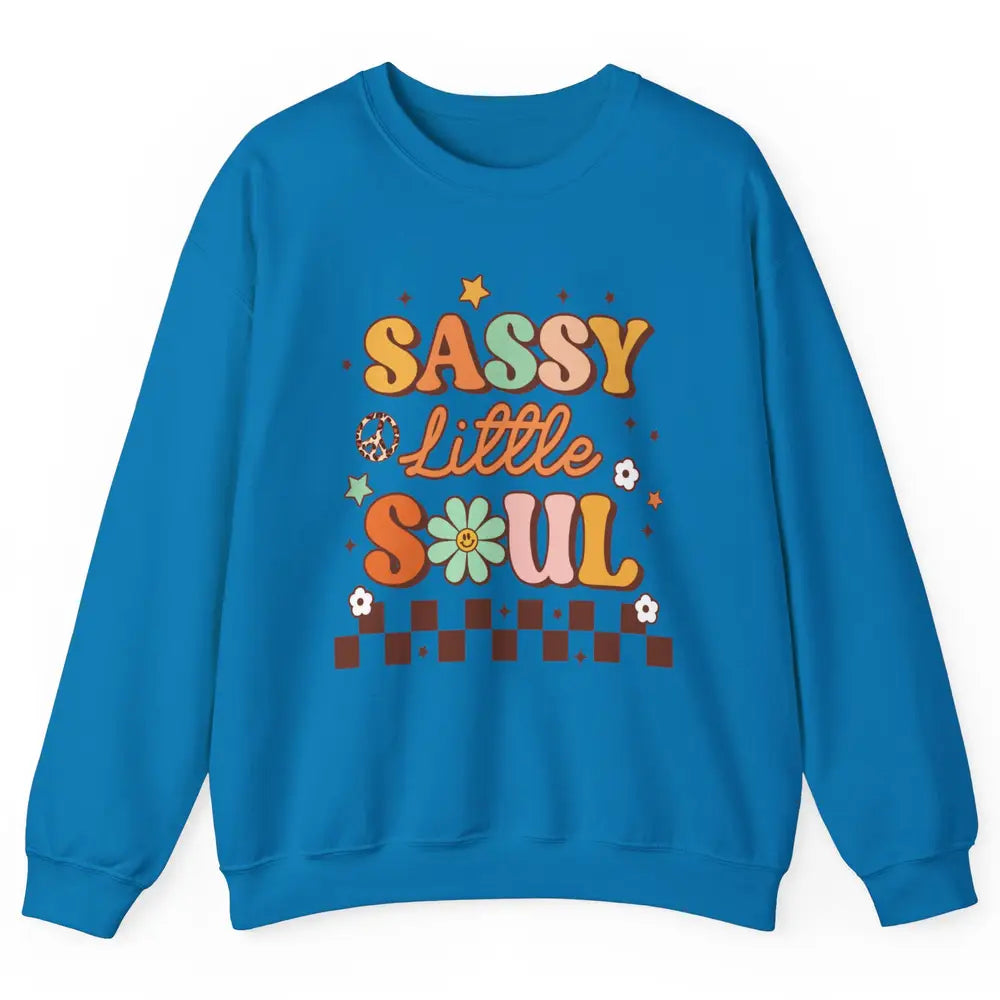 Sassy Little Soul Retro 60s Groovy Hippie Daisy Peace Boho Unisex Crewneck Sweatshirt