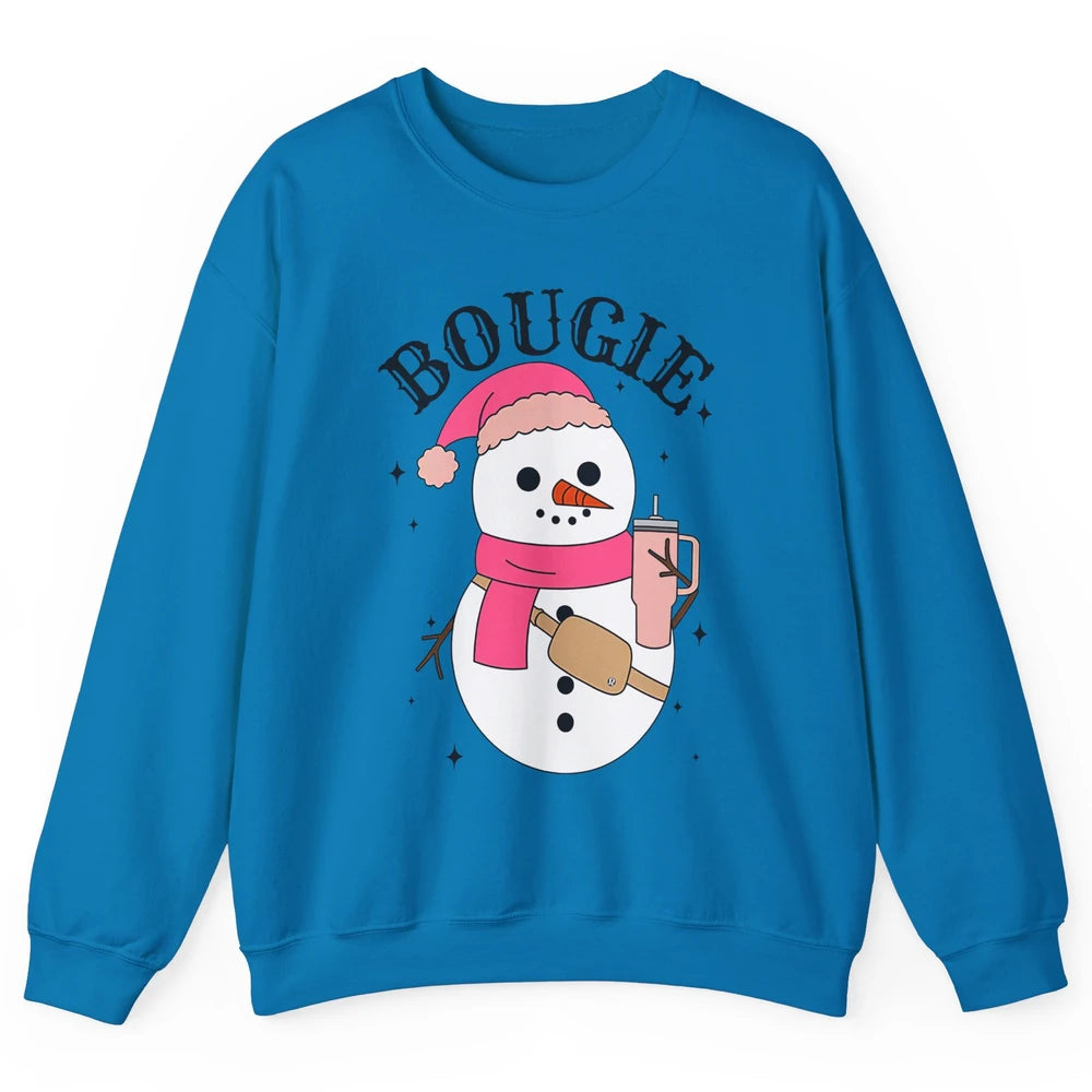 Funny Christmas Boo-jee Snowman Bougie Christmas Winter Unisex Crewneck Sweatshirt