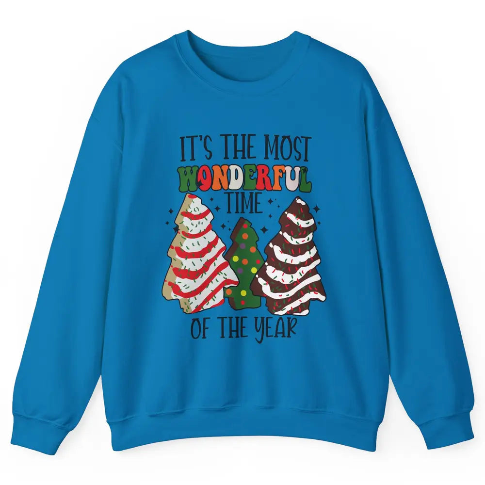 Christmas Tree Cakes Most Wonderful Time Of Year Christmas Unisex Crewneck Sweatshirt