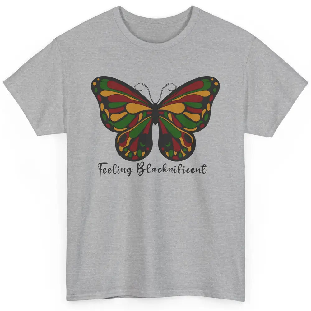 Feeling Blacknificent Butterfly Black People Juneteenth 1865 Classic Unisex T-Shirt