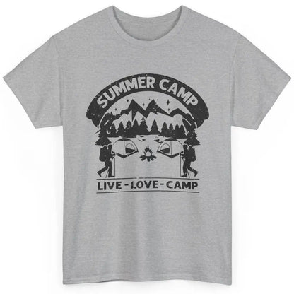 Summer Camp Live Love Camp Vacation Camping Hiking Retro Classic Unisex T-Shirt