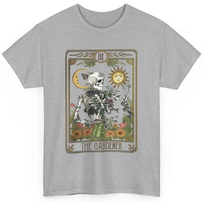 Floral Skeleton Gardening Tarot The Gardener Plant Lovers Classic Unisex T-Shirt