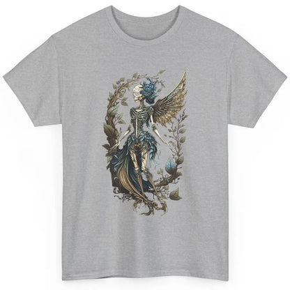 Crescent Fairy Skeleton Witchy Gothic Grunge Halloween Skull Classic Unisex T-Shirt