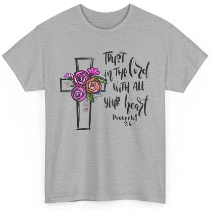 Christian Trust In The Lord With All Heart Bible Hand Drawn Classic Unisex T-Shirt