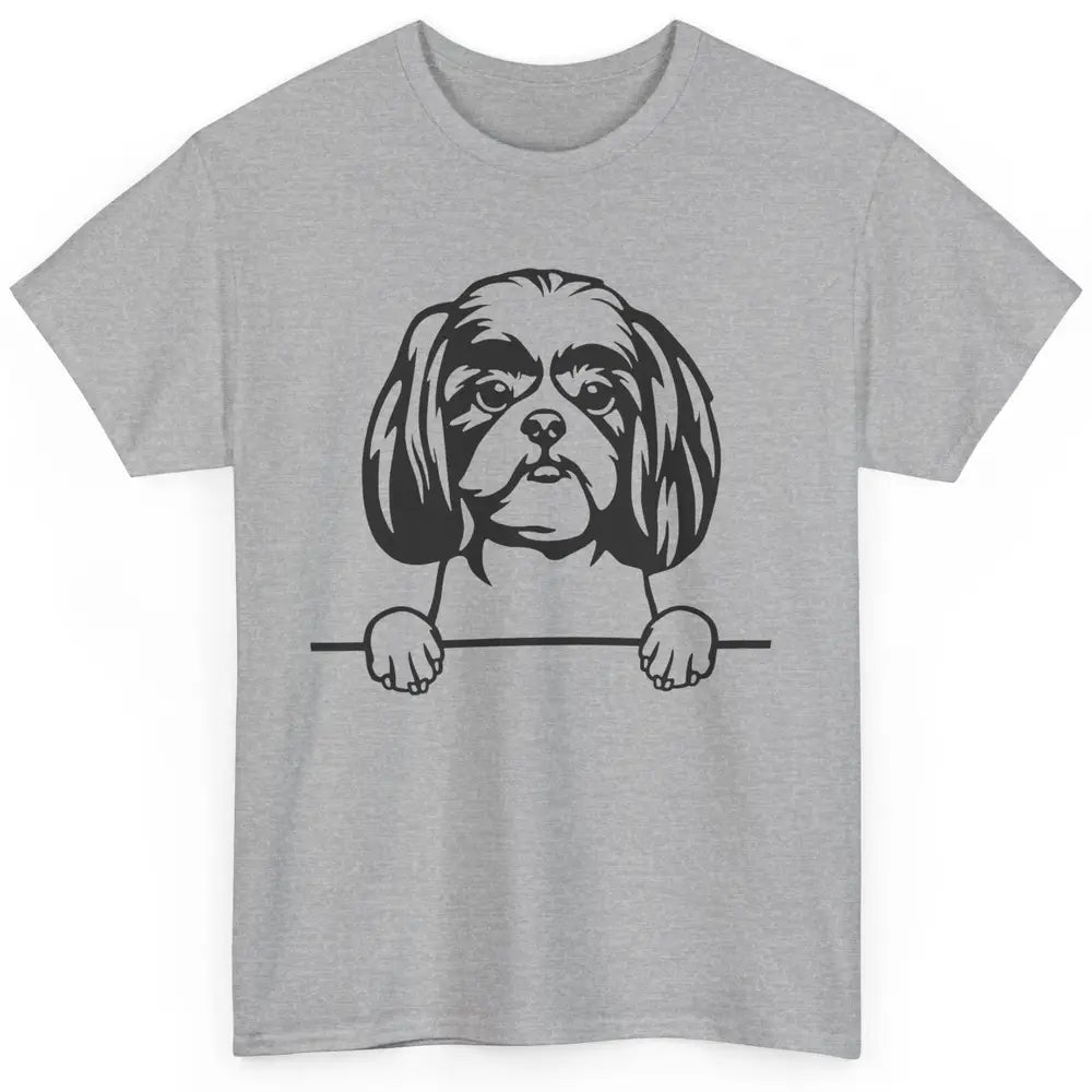 Cute Shih Tzu Owner Shih Tzu Dog Black White Shih Tzu Lover Classic Unisex T-Shirt