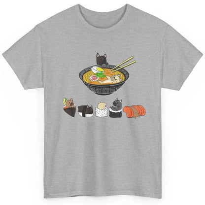 French Bulldog Sushi Ramen Bowl Japanese Kawaii Frenchie Mom Classic Unisex T-Shirt