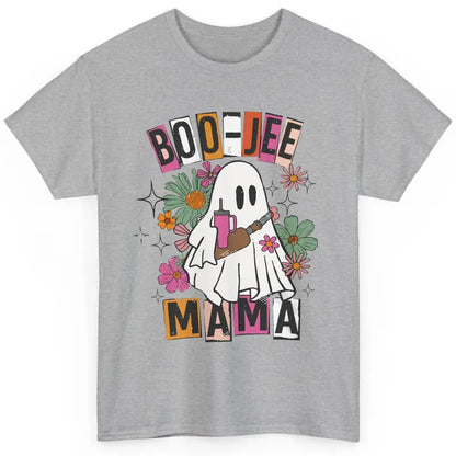 Floral Groovy Ghost Boo-jee Mama Fall Halloween Western Mama Classic Unisex T-Shirt