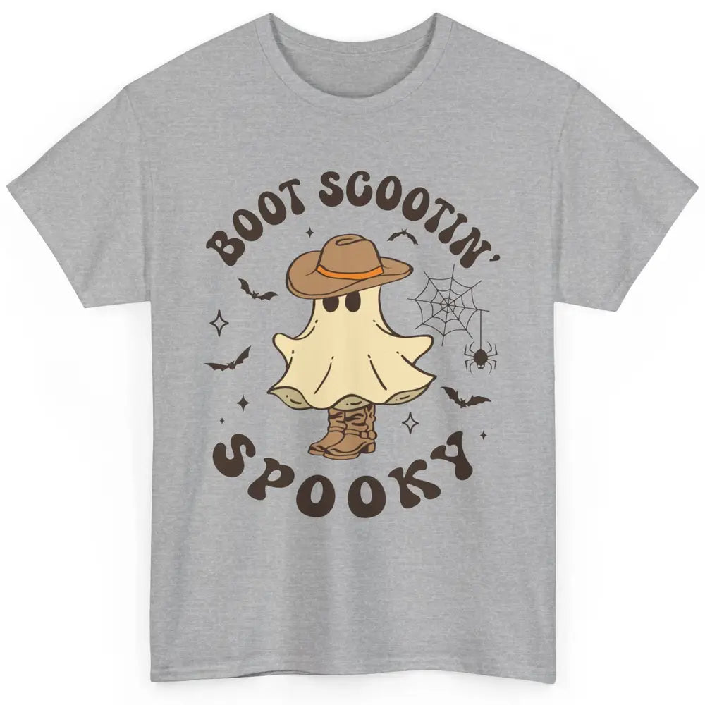 Cowboy Ghost Cowhide Boot Scooting Spooky Western Halloween Classic Unisex T-Shirt