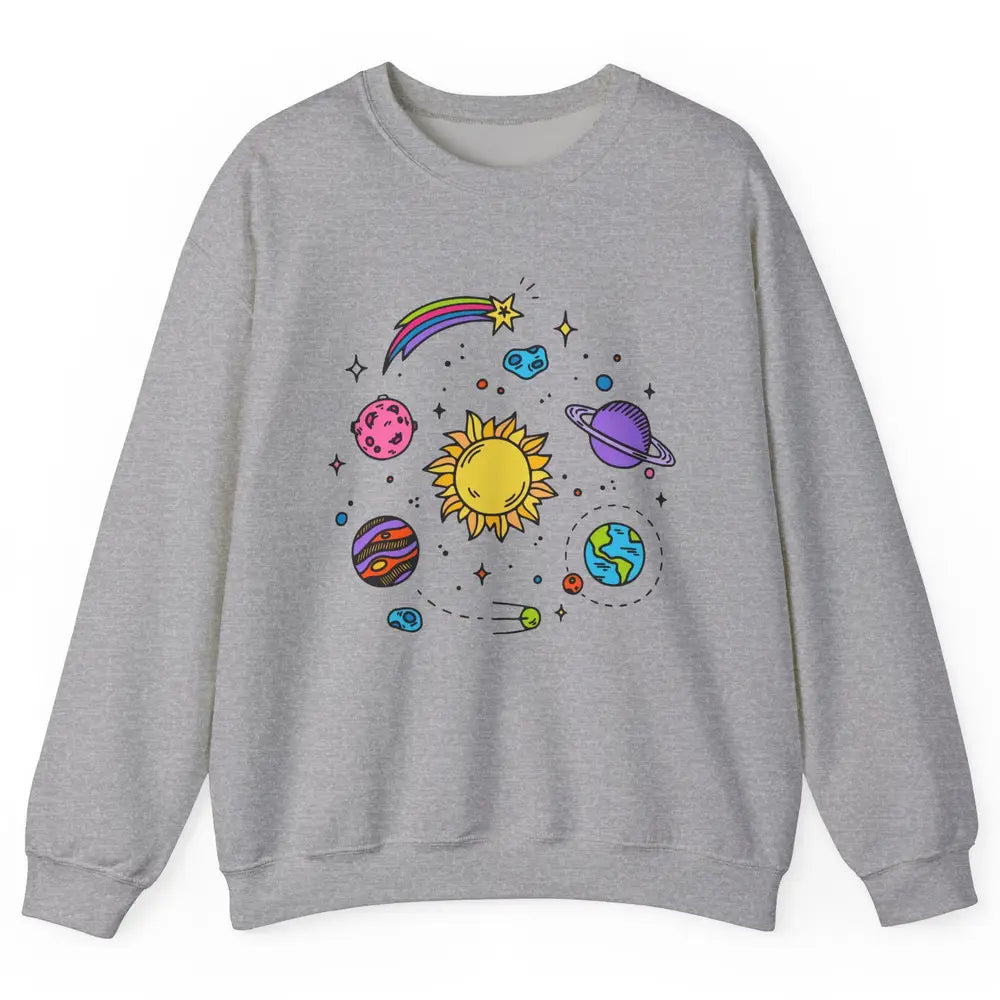 Solar System Space Galaxy Outer Space Astrology Astronauts Unisex Crewneck Sweatshirt