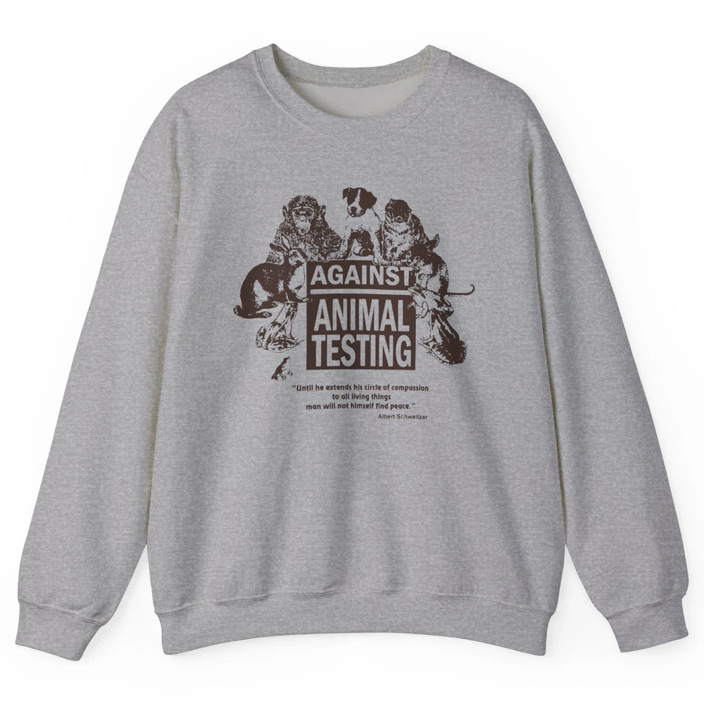 Against Animal Testing Farm Pet Liberation Right Vegan Retro Unisex Crewneck Sweatshirt