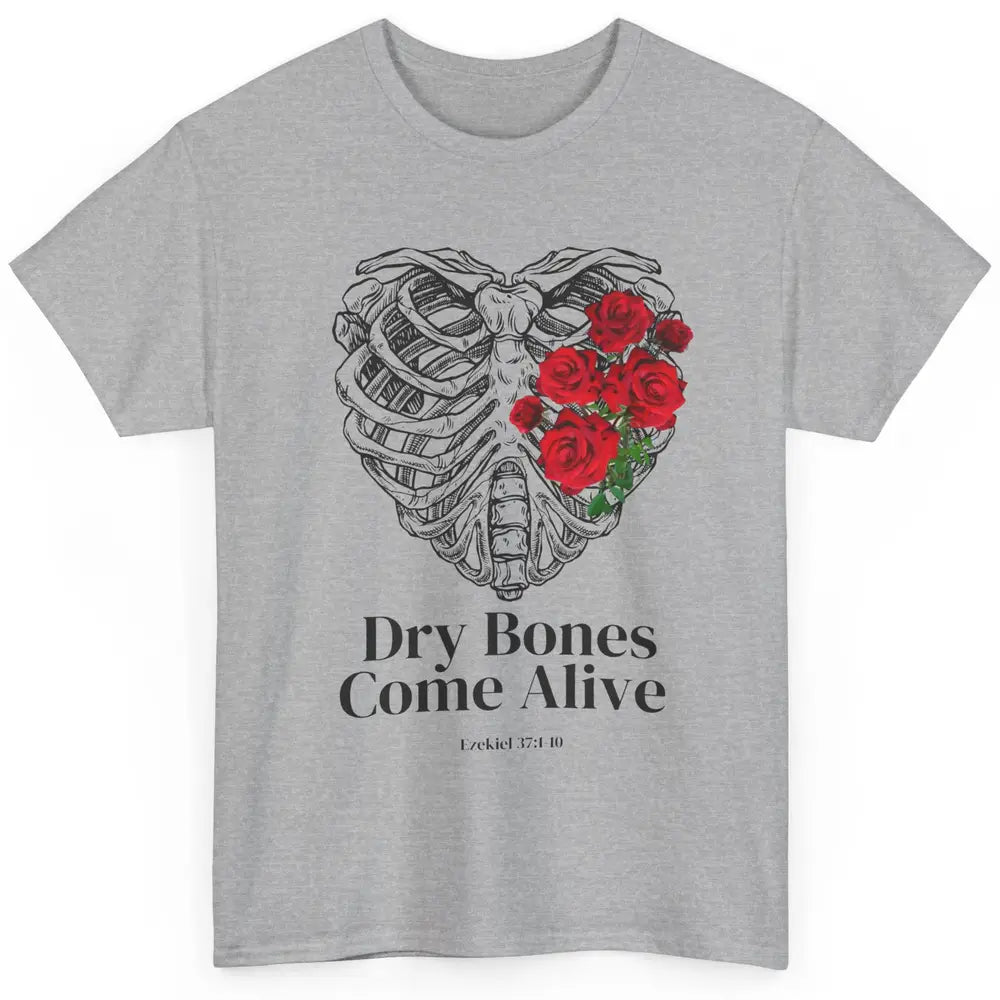 Floral Rib Cage Dry Bones Come Alive Bible Verse Christian Classic Unisex T-Shirt