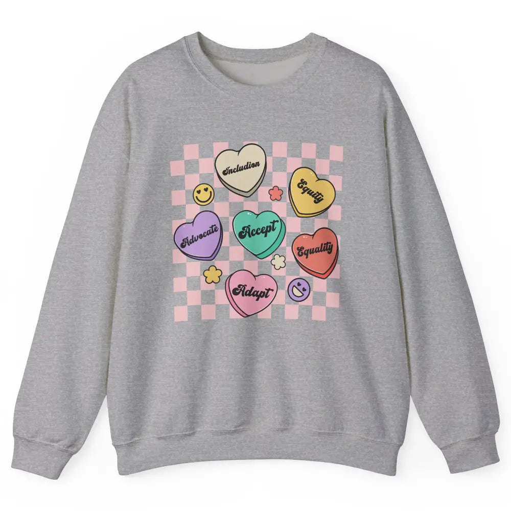 Special Education Sped Teacher Love Valentine Inclusion Unisex Crewneck Sweatshirt