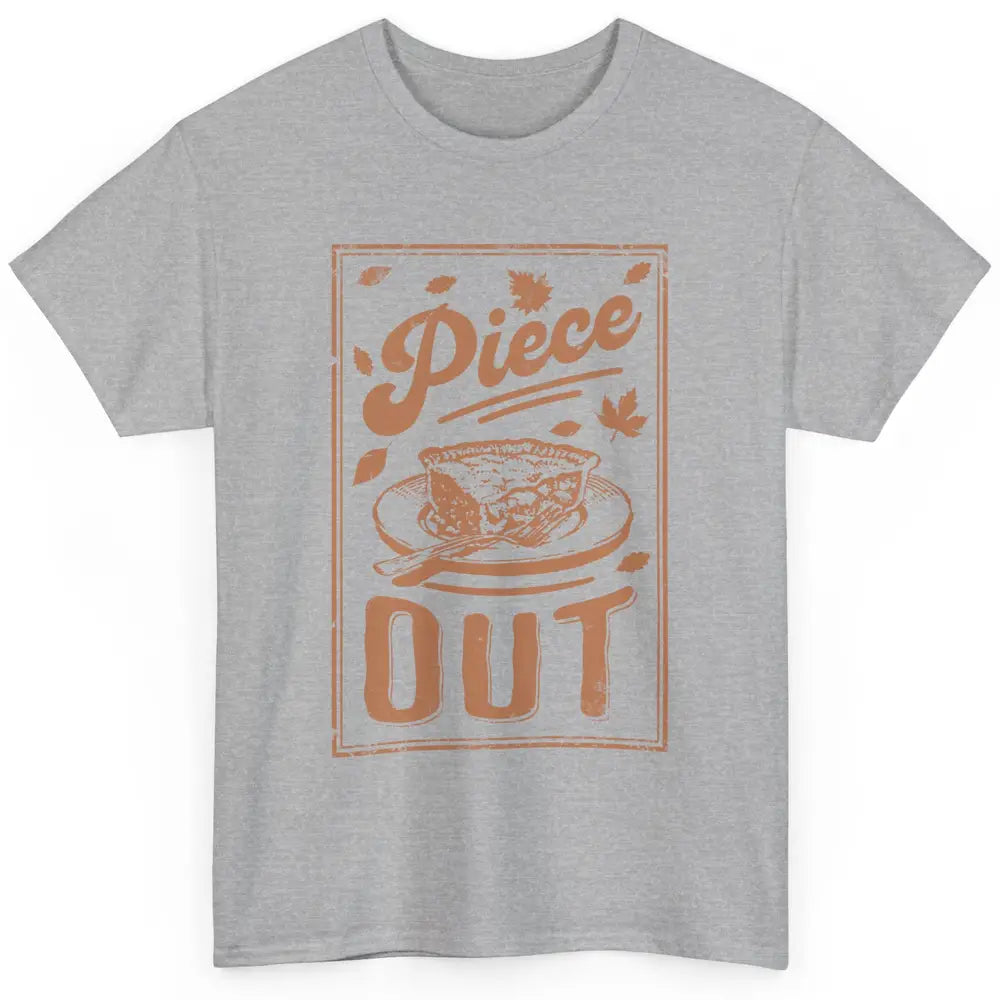 Retro Piece Out Pumpkin Pie Thanksgiving Dinner Fall Food Classic Unisex T-Shirt