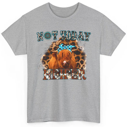 Cowhide Highland Cow Not Today Heifer Gemstone Western Gift Classic Unisex T-Shirt