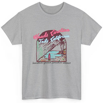 Western Heads Carolina Tails California Retro Beach Surf Classic Unisex T-Shirt