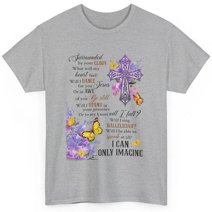 Floral Christian Cross I Can Imagine Bible Verse Religious Classic Unisex T-Shirt