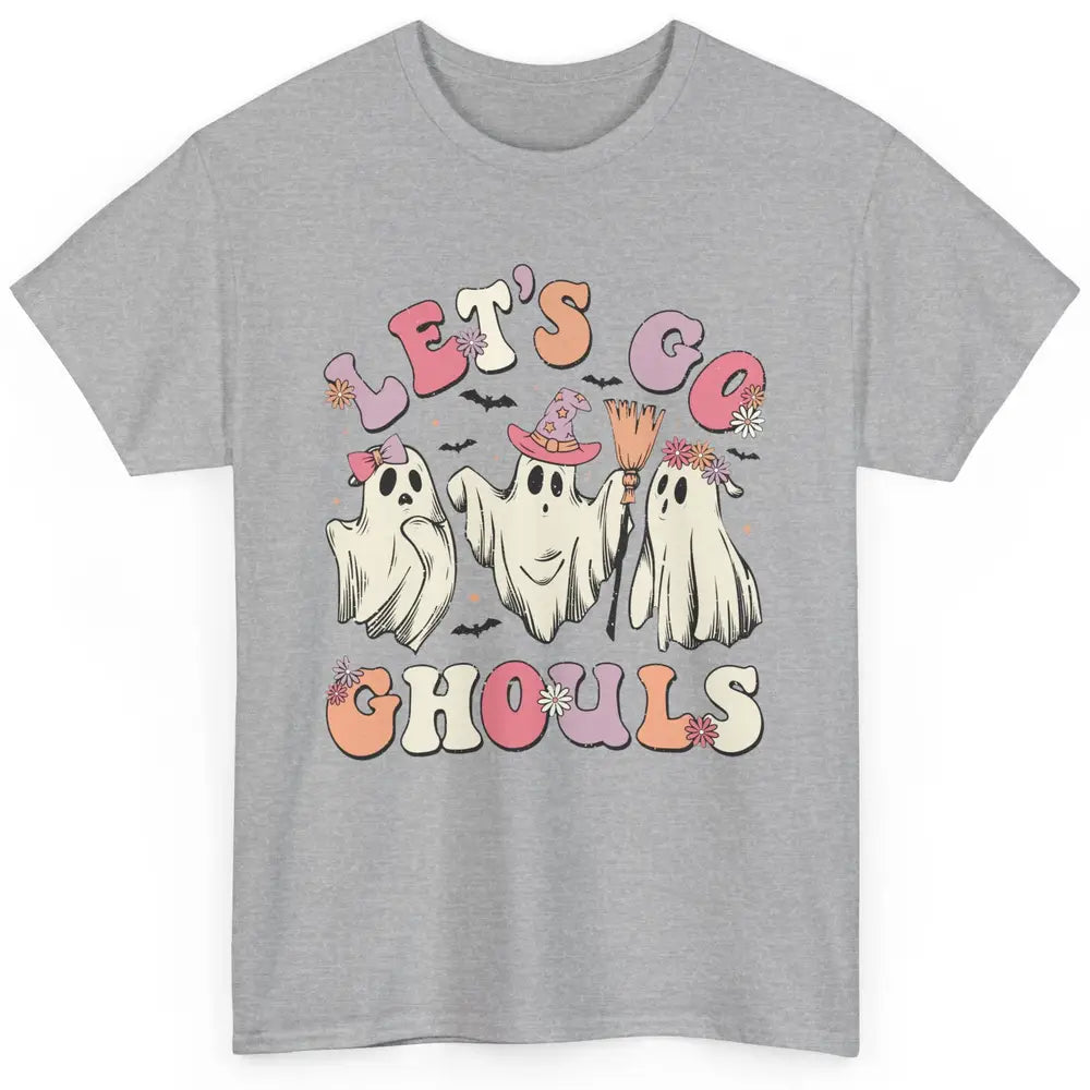 Cute Ghost Let's Go Ghouls Halloween Costume Kid Gift Classic Unisex T-Shirt