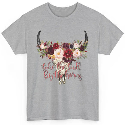 Boho Bull Skull Take The Bull By The Horns Western Country Classic Unisex T-Shirt