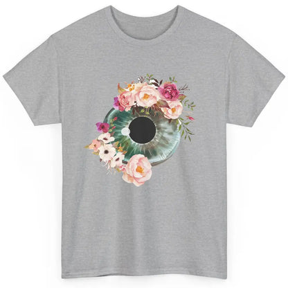 Floral Eyeball Optometrist Eye Anatomy Ophthalmology Tech Classic Unisex T-Shirt