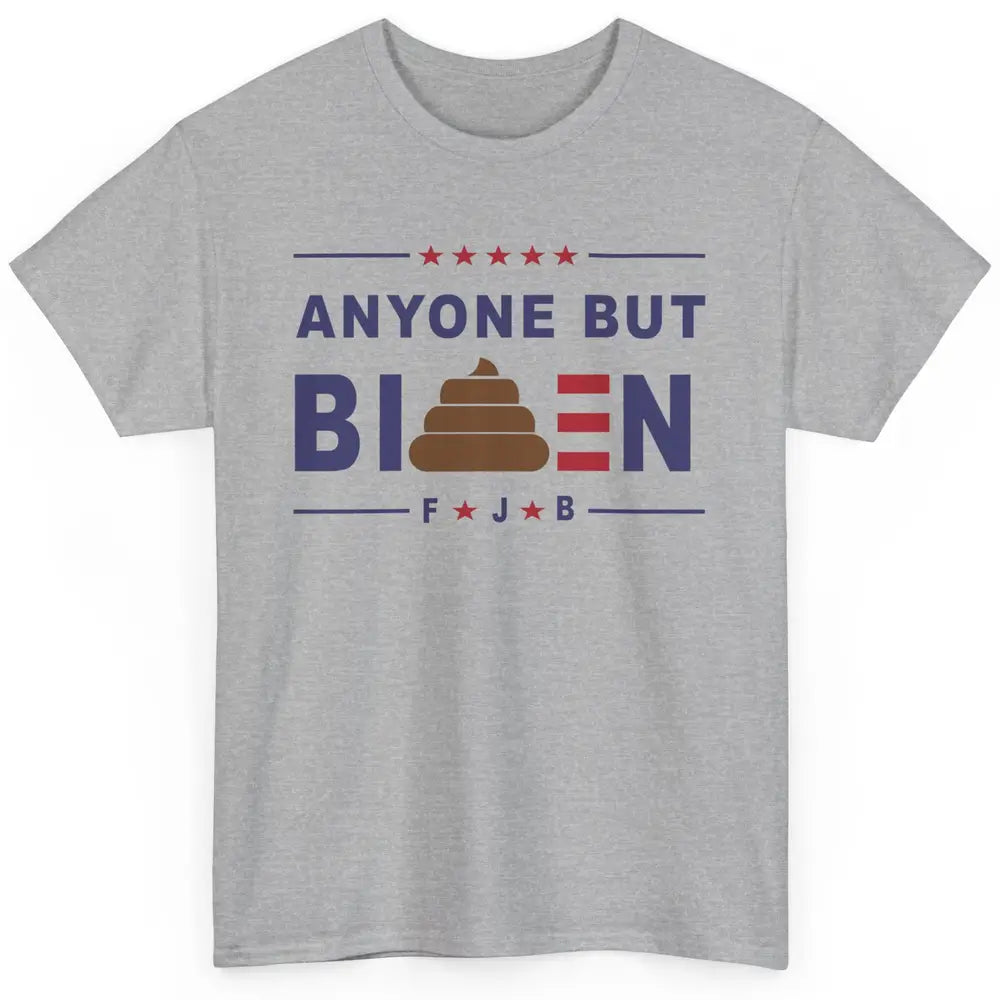 Funny Anyone But Biden Anti Liberals Conservative US Flag Classic Unisex T-Shirt