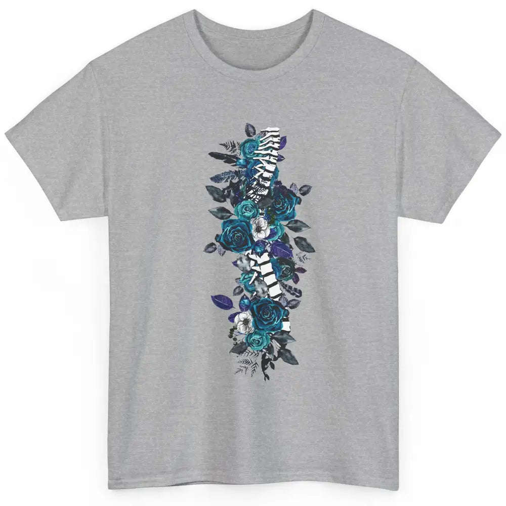 Floral Spine Anatomy Botanical Spine Ankylosing Spondylitis Classic Unisex T-Shirt