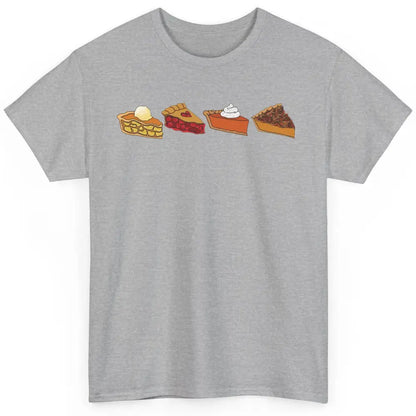 Retro Thanksgiving Pies Pumpkin Pie Pecan Pie Apple Pie Fall Classic Unisex T-Shirt