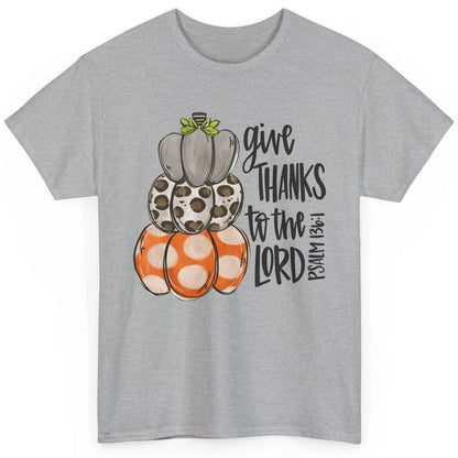 Retro Pumpkin Give Thanks To The Lord Christian Thanksgiving Classic Unisex T-Shirt