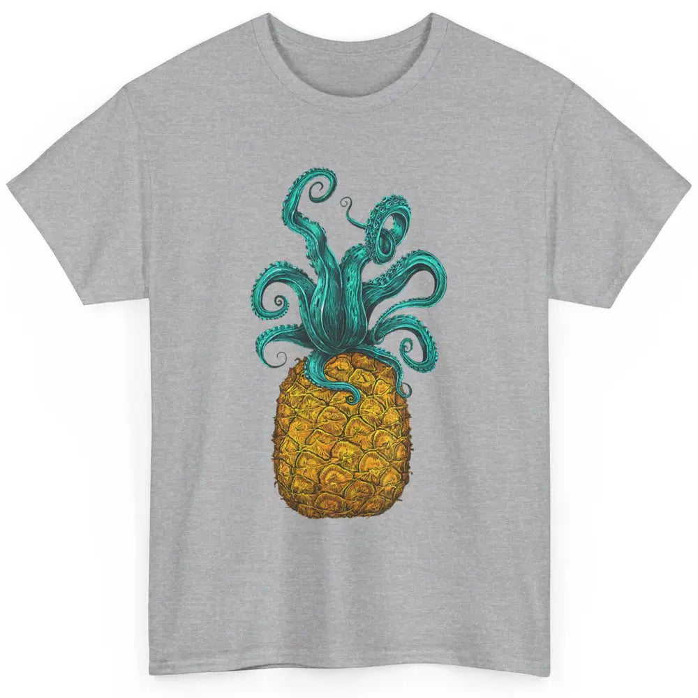 Cute Hawaiian Octopus Pineapple Aloha Beach Hawaii Island Classic Unisex T-Shirt