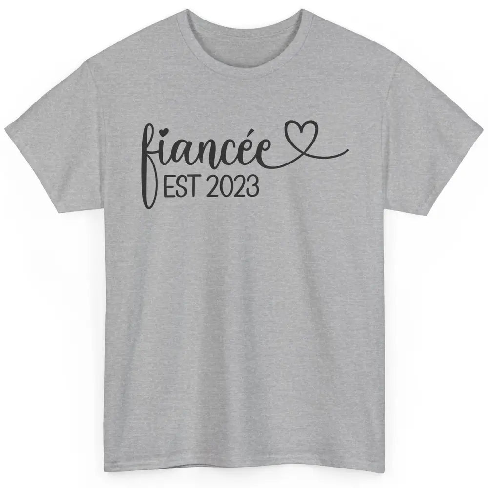 Fiancee Est 2023 Future Mrs. Engagement Bachelorette Gift Classic Unisex T-Shirt