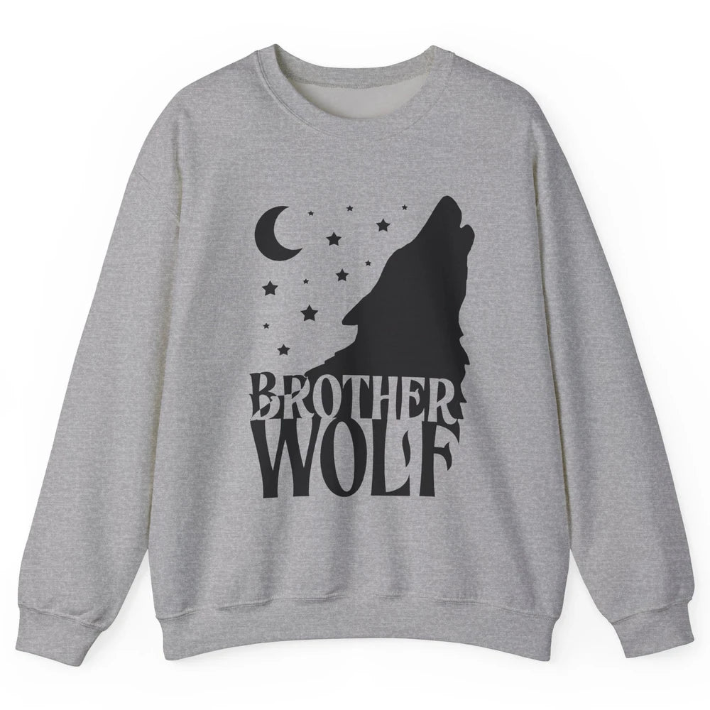 Brother Wolf Wolf Pack Wolf Family Matching Family Outfit Unisex Crewneck Sweatshirt