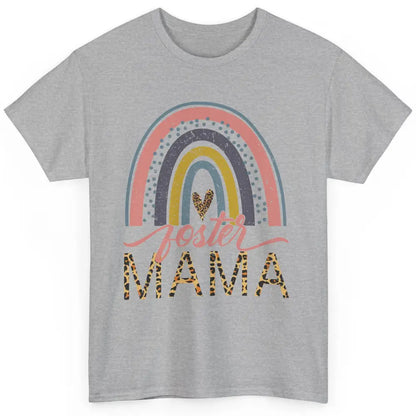 Foster Care Parents Leopard Rainbow Adoption Foster Mama Classic Unisex T-Shirt