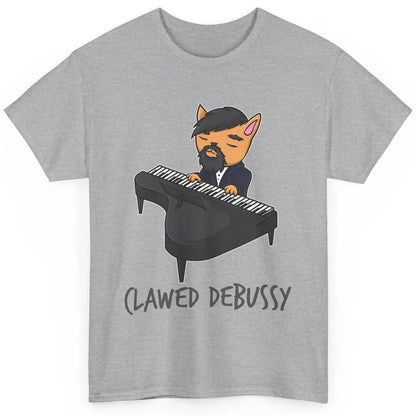 Clawed Debussy Orange Cat Piano Classical Music Composer Pun Classic Unisex T-Shirt