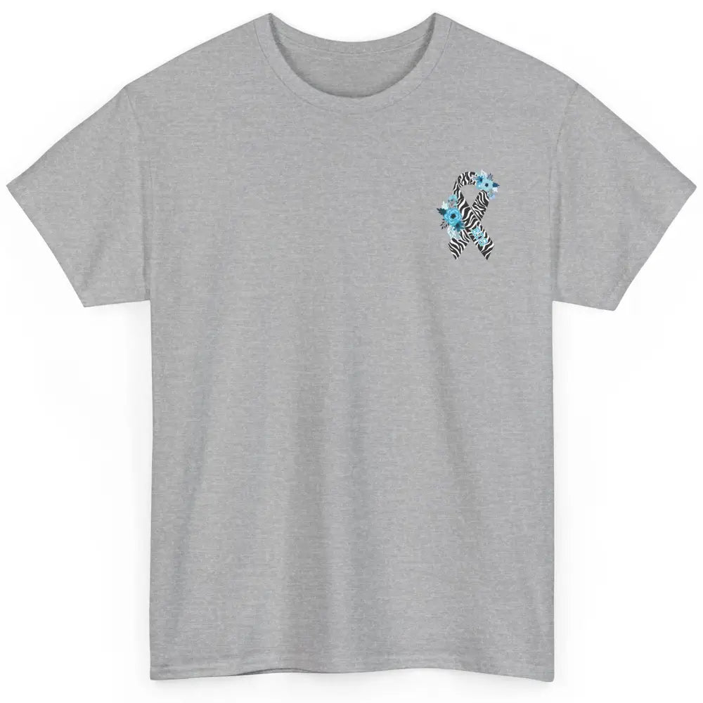 Ehlers Danlos Syndrome Awareness EDS Floral Ribbon Pocket Classic Unisex T-Shirt