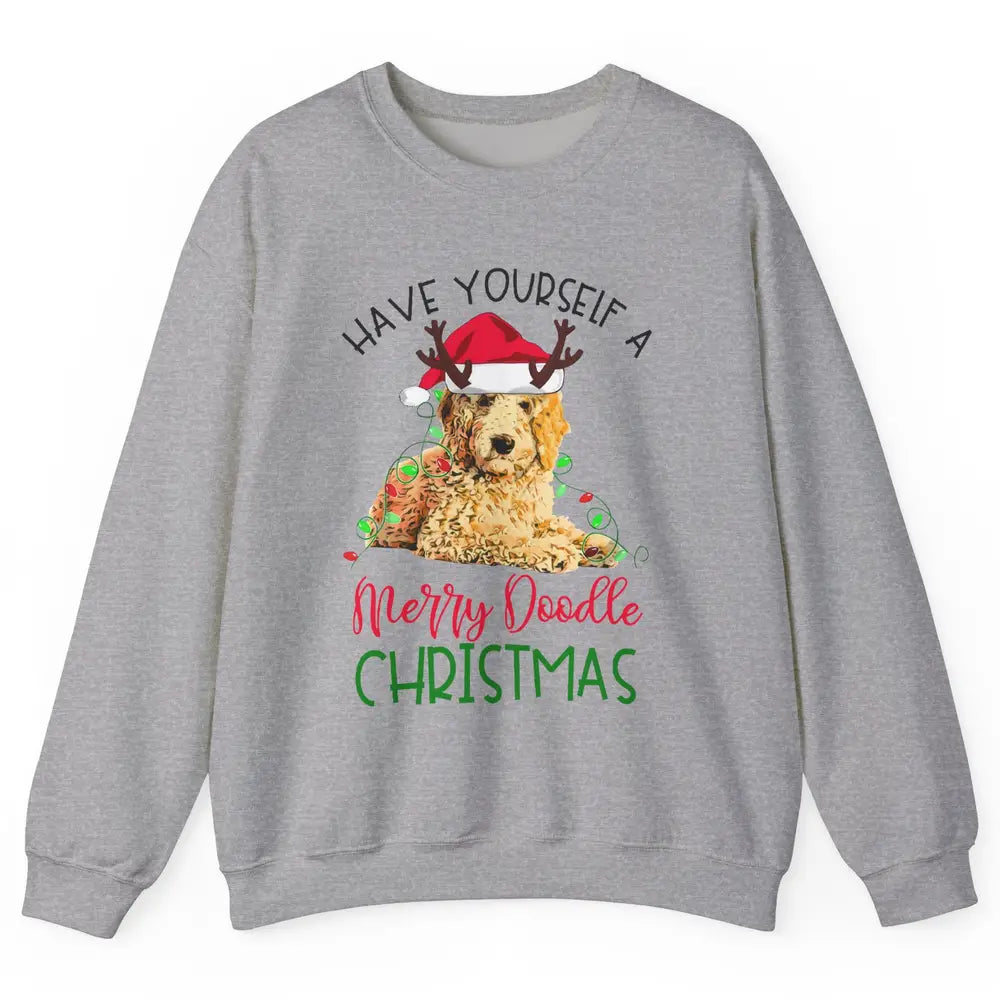 Goldendoodle Have Yourself a Merry Doodle Christmas Dog Mom Unisex Crewneck Sweatshirt