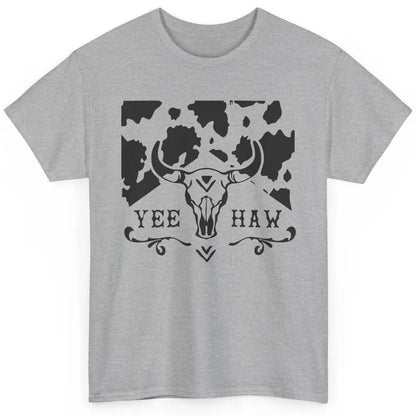 Cowhide Boho Bull Skull Yee Haw Southern Western Country Classic Unisex T-Shirt