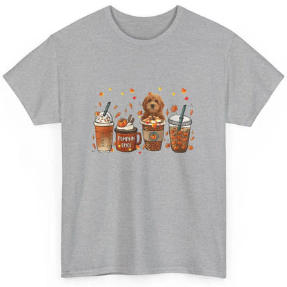 Golden Doodle Dog Fall Coffee Pumpkin Spice Dog Thanksgiving Classic Unisex T-Shirt