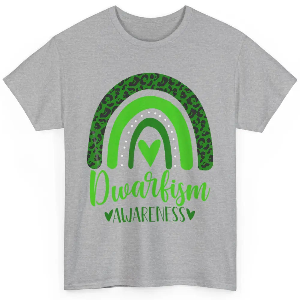 Dwarfism Awareness Month Wear Green Boho Heart Love Rainbow Classic Unisex T-Shirt