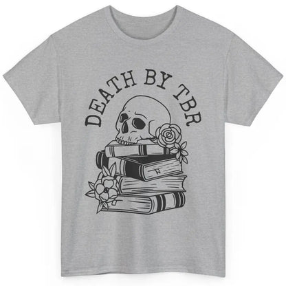 Floral Skull Books Death By TBR Book Reading Lovers Classic Unisex T-Shirt